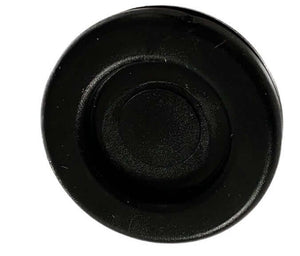 Black rubber grommet for Cinderella models, ideal for versatile replacement applications.