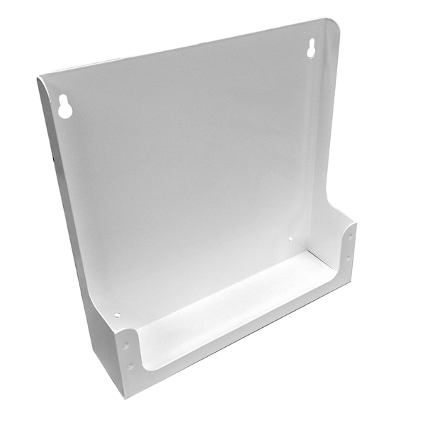 Cinderella Incineration Toilet steel liner holder, white, 280x280x70mm, accommodates 500 bowl liners, efficient and durable design.