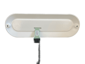 Cinderella® Travel Control Panel in white, featuring a connection cable and mounting holes for easy installation.