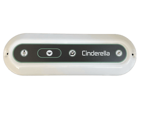 Cinderella Travel Control Panel in white with buttons for easy operation and replacement.