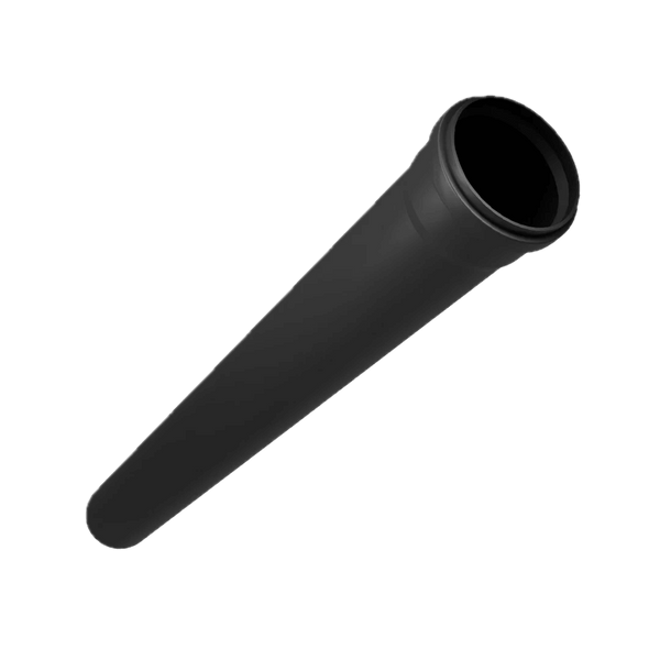 Cinderella® Black Matte Flue Pipe, 4" x 36", ideal for supplemental ventilation in Comfort and Classic models.