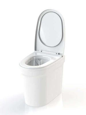 Cinderella Urinal, waterless and hygienic model, available at Cabin Depot with a 3-year warranty. Ideal for standalone or companion use.