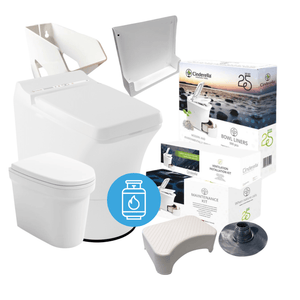 Complete Cinderella Incineration Toilet Bundle with Urinal and Accessories for Efficient Waste Management