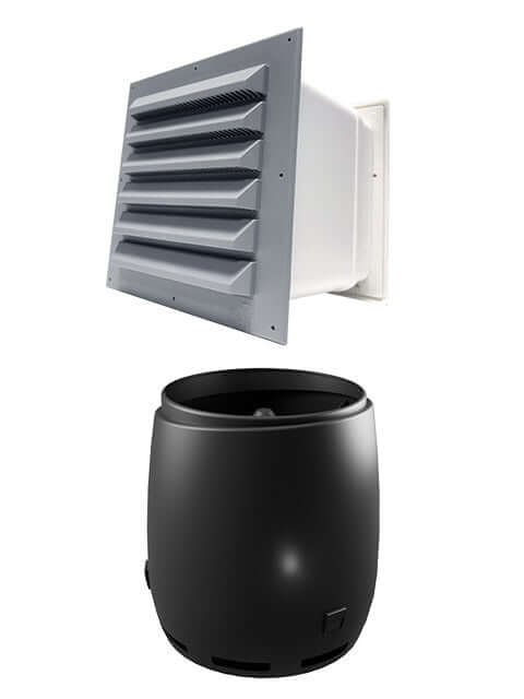 Cinderella® Freedom Accessory Kit components, including flue terminal cap and incineration toilet base.