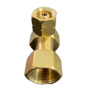 Cinderella G 1/4 LH - G 1/2 Brass 90º NPT fitting for Cabin Depot's 2023 Freedom female model pipe connection