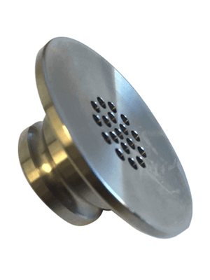 Cinderella urinal strainer from Cabin Depot for odor control in unisex urinals, durable metal design for efficient drainage.