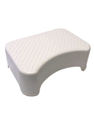 White step stool for Cinderella Freedom Toilet at The Cabin Depot.